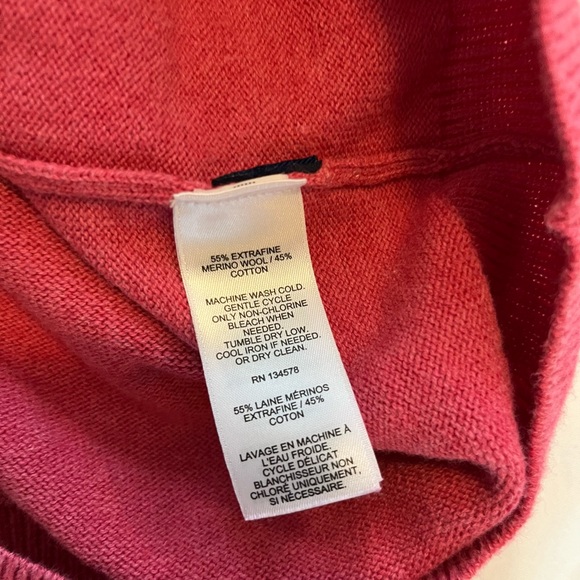 Vineyard Vines Merino Wool‎ 1/4 Zip Sweater Mens L Pink Pullover Preppy Coastal - Picture 7 of 10